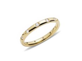 Bague Pomellato "Lucciole" en Or Jaune 18K et 12 Diamants