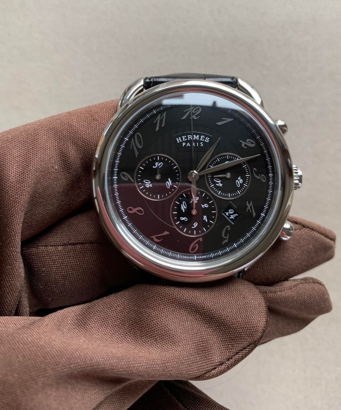 Hermès Orologi: Hermés Arceau Chrono – Nuovo e nell'imballaggio originale da Triesen venduto da hor_6kx9 7