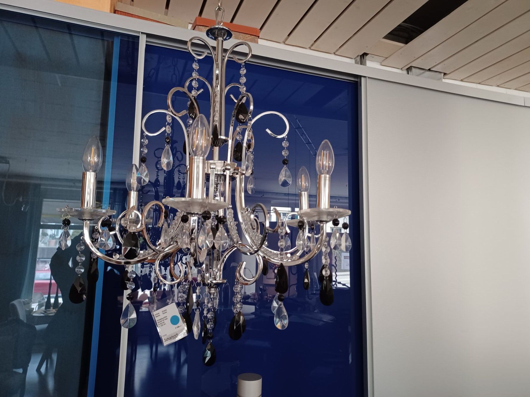 Lampadari & plafoniere: Kronleuchter 6-flammig Chrom – Nuovo (secondo la descrizione) da Aarwangen venduto da marianne.schuepbach 1