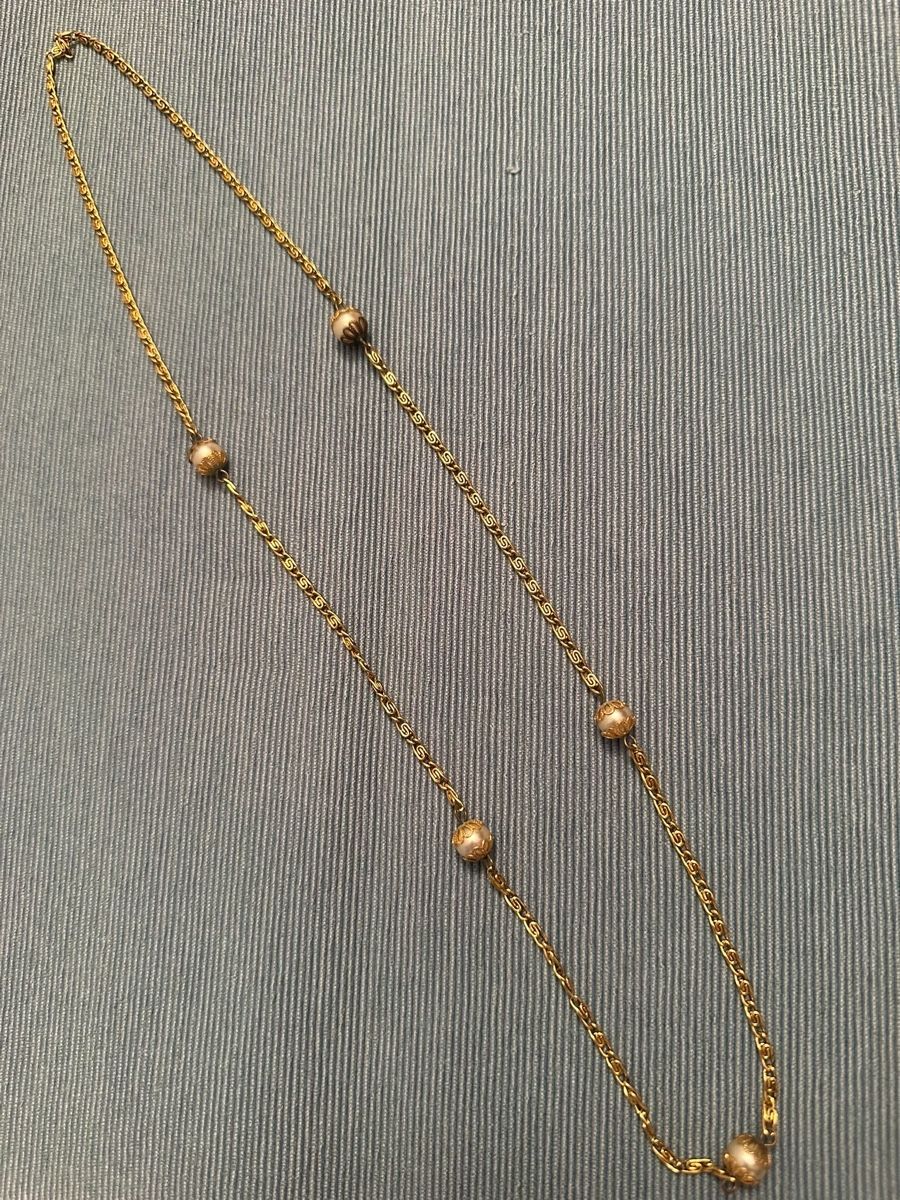 Colliers: Kette Gold-Look mit Perlen  – D'occasion à Zürich par iva_9svl 1