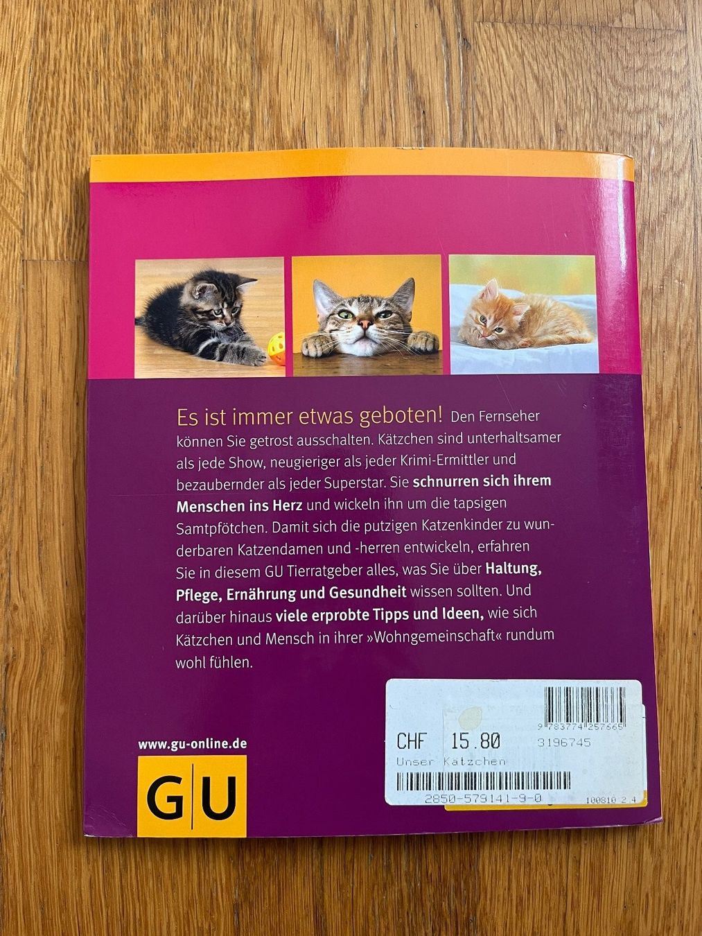 Libri: GU Tierratgeber "Unser Kätzchen" – Usato da Grosswangen venduto da Vita500 1