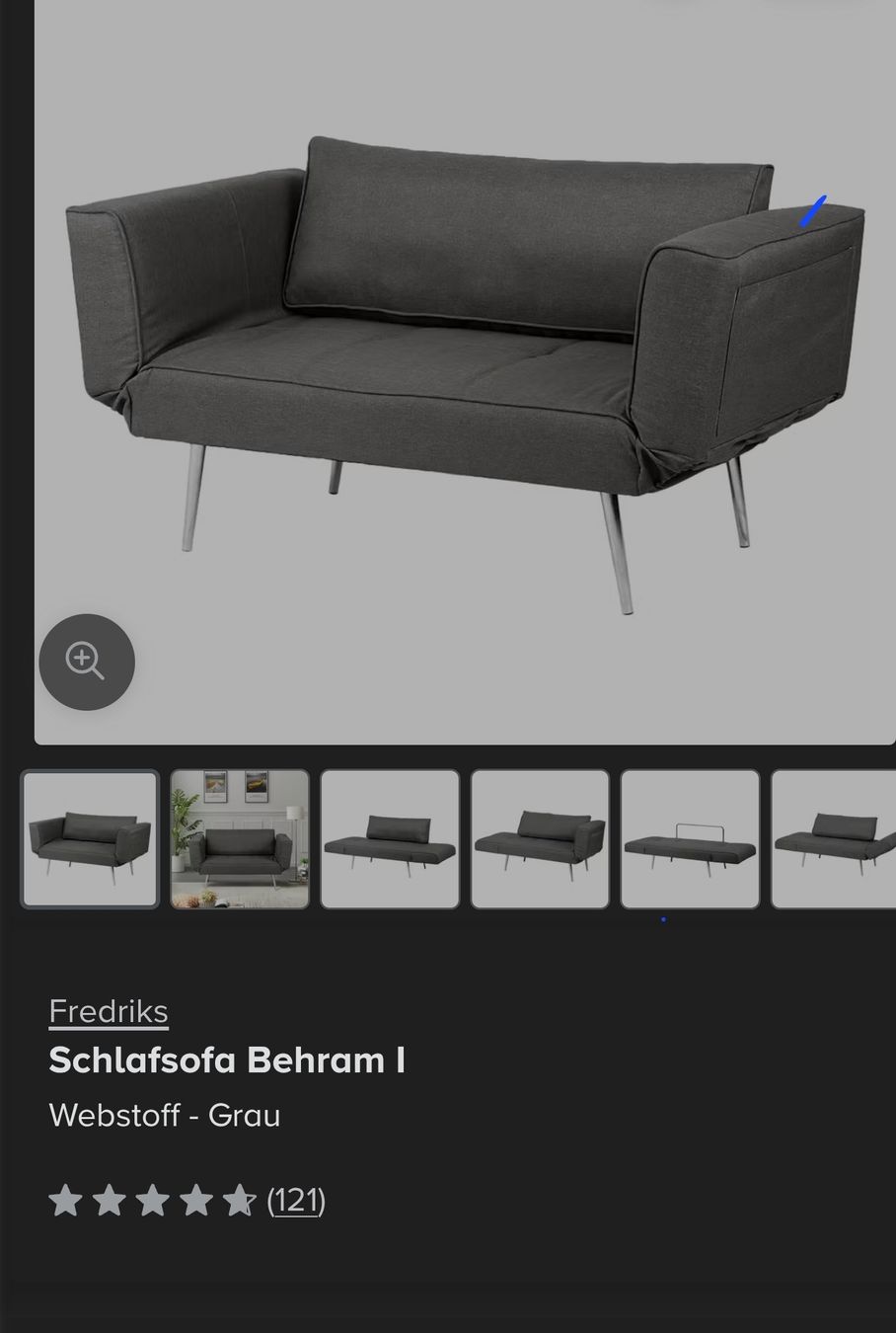 Divani: Praktisches Schlafsofa Behram I Webstoff - Grau – Nuovo (secondo la descrizione) da Dübendorf venduto da Mar_W90 3