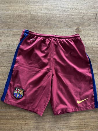Nike FC Barcelona Shorts Dri-Fit Maroon Blue Size 147-158