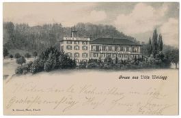 Flawil, Gruss aus Villa Weidegg, gelaufen 1906