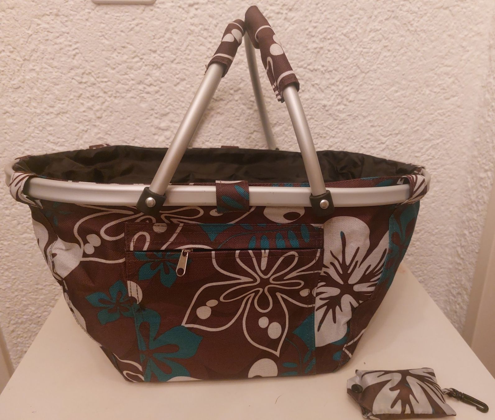 Altro per la casa: Praktischer Einkaufskorb / Picknickkorb mit Blumenmuster – Nuovo (secondo la descrizione) da Horgen venduto da Angel0010