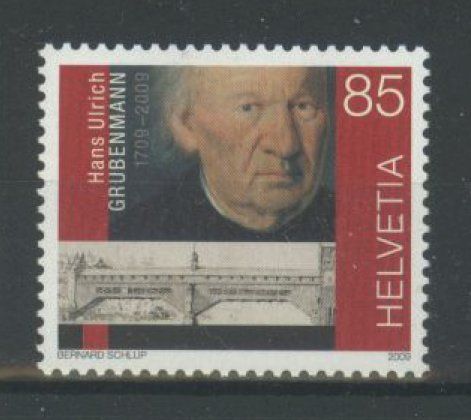 Tous les timbres: 2009, Hans Ulrich Grubenmann ** – D'occasion à Willisau par Vollstempel
