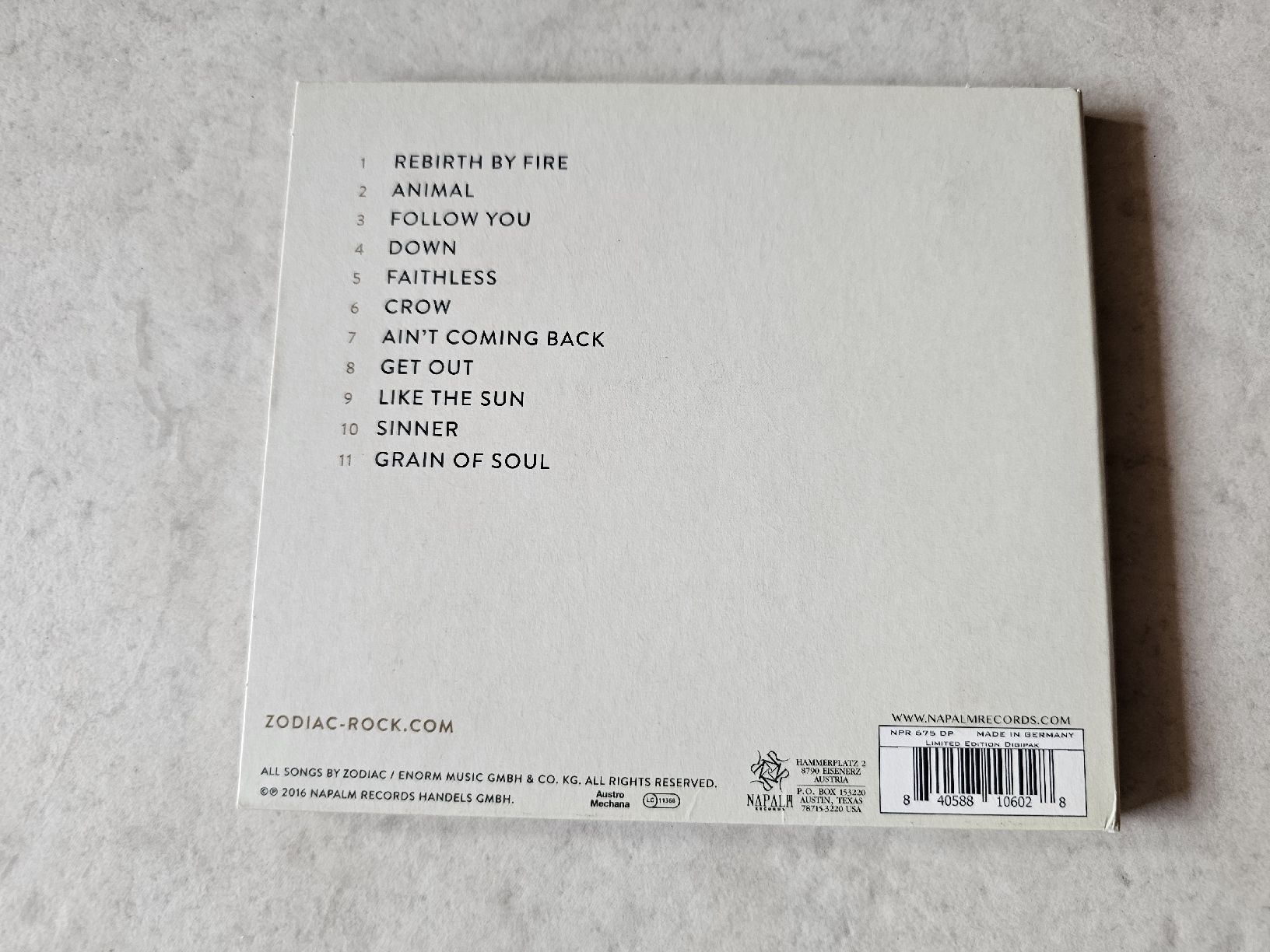 CD: Zodiac  -  Grain Of Soul – Usato da Schneisingen venduto da backstore24 1