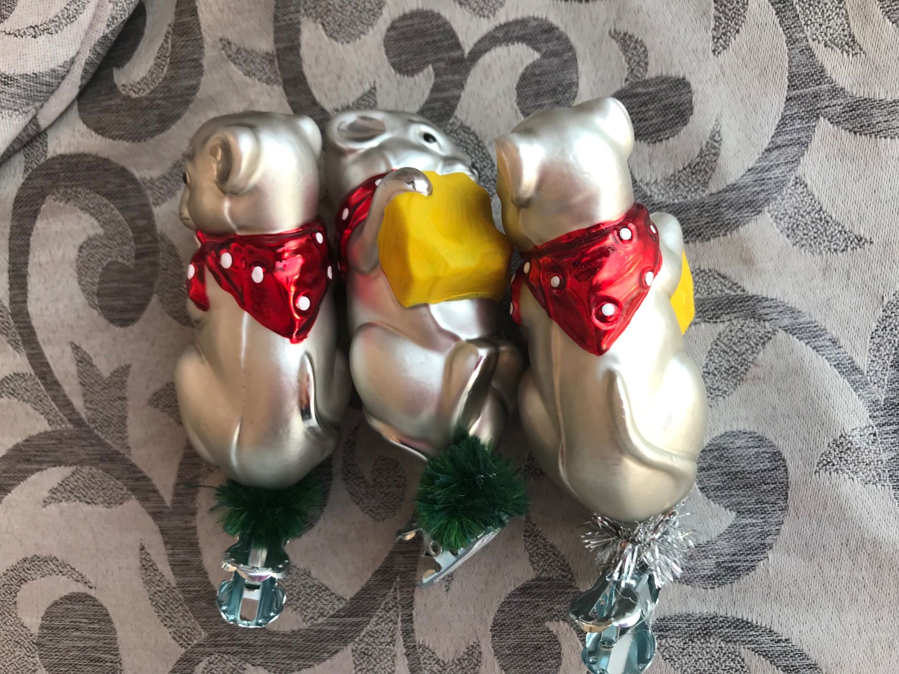 Alle Dekorationen: 3 Mäuse Maus mit Käse Mäuschen Christbaumschmuck – Neu und originalverpackt aus Alpnach Dorf von marvo 6