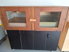 Kaninchenstall mit div. Zubehör