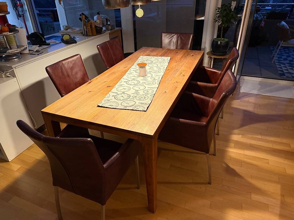 Interio Chaises: Esszimmer Stühle braun Leder – D'occasion à Kriens par thomknig 4