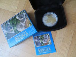 Australien Münze Koala 2009 / 1 Unze Silber vergoldet gilded