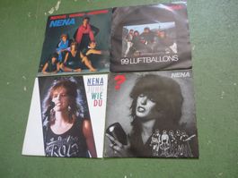 4 stk 7" Singles - NENA - Vinyl Top 80er POP