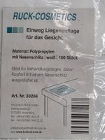 Einweg Liegenauflage für Gesicht
