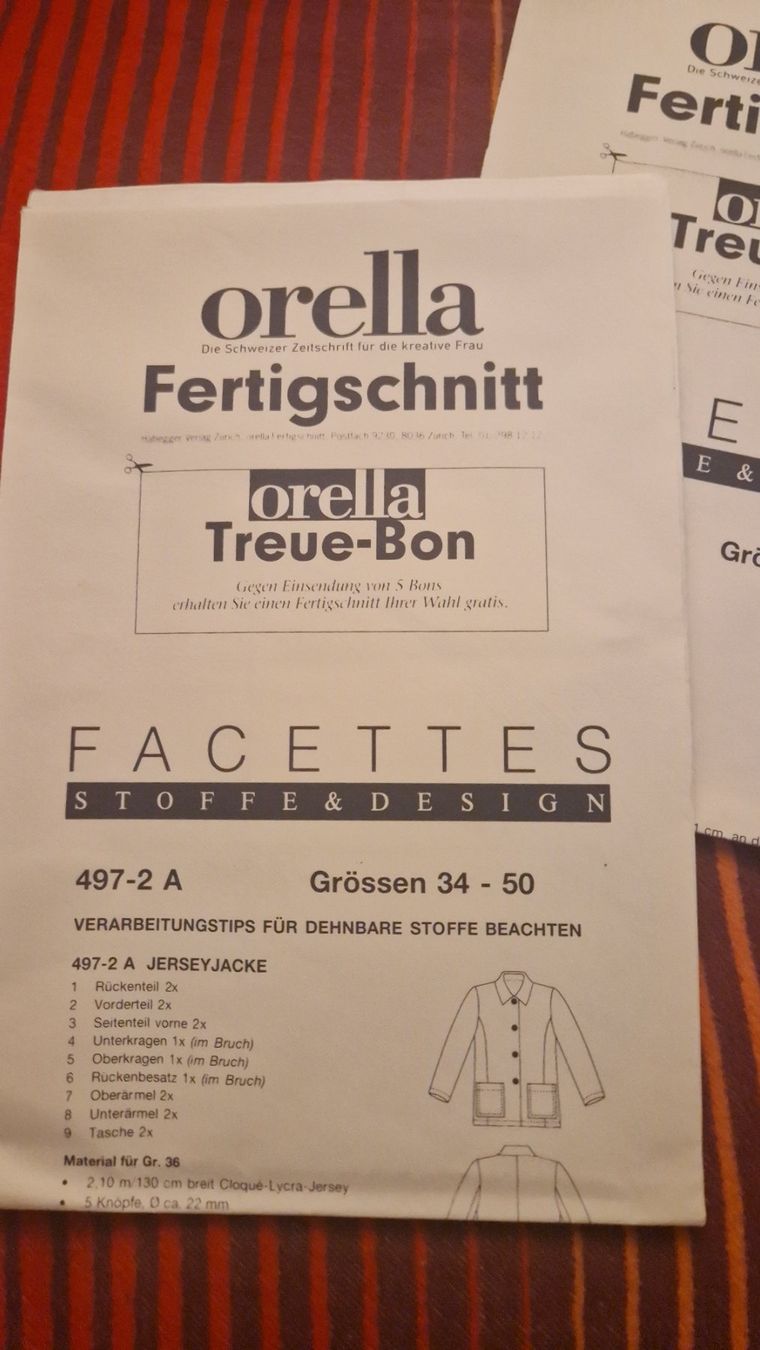 Cartamodelli: 6 x Orella Fertigschnitte – Nuovo (secondo la descrizione) da Oberengstringen venduto da Sheera7 5