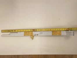 7 Regalträger weiss L:40cm, 35cm und 30cm.