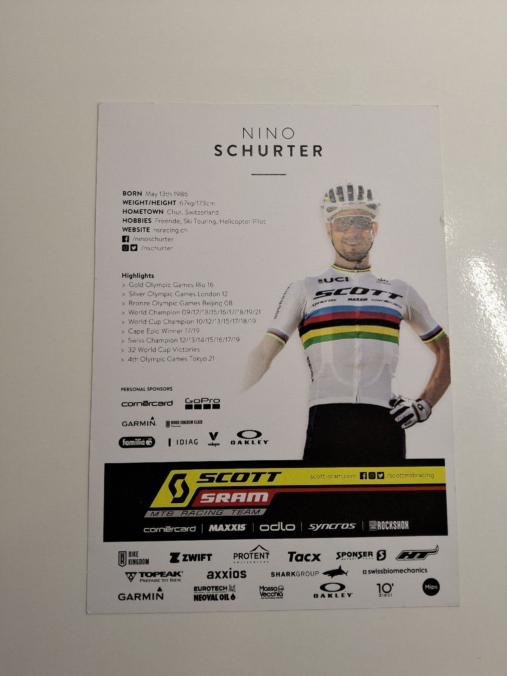 Autogramme: Autogrammkarte Nino Schurter – Gebraucht aus Tann von RahelS. 1