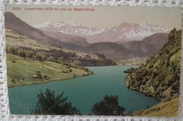 Lungernsee um 1905  und die Wetterhörner  Fehlerhafte Rücks.