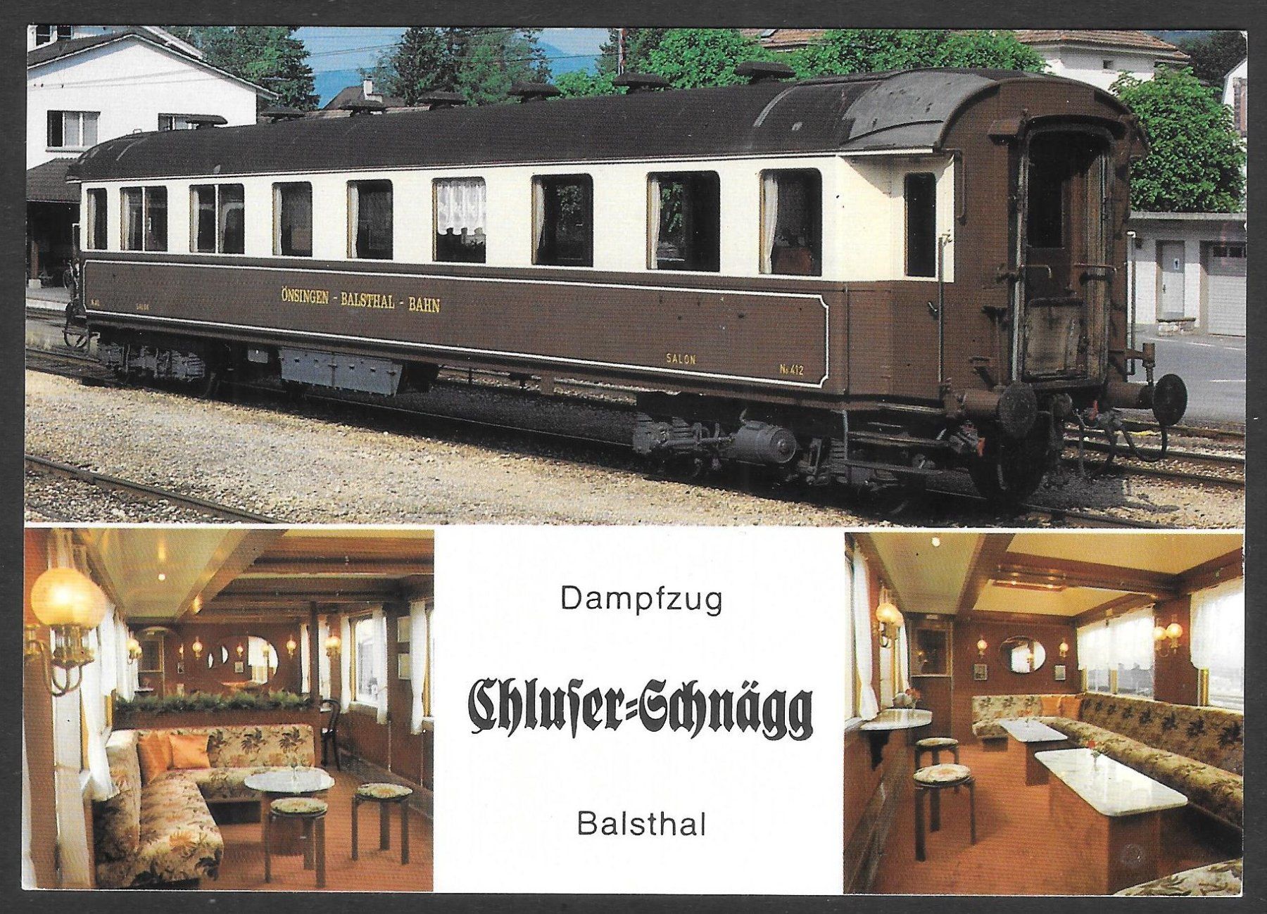 Cartoline postali: Balsthal Dampfzug Chluser-Schnägg – Usato da Olten venduto da clotaldi