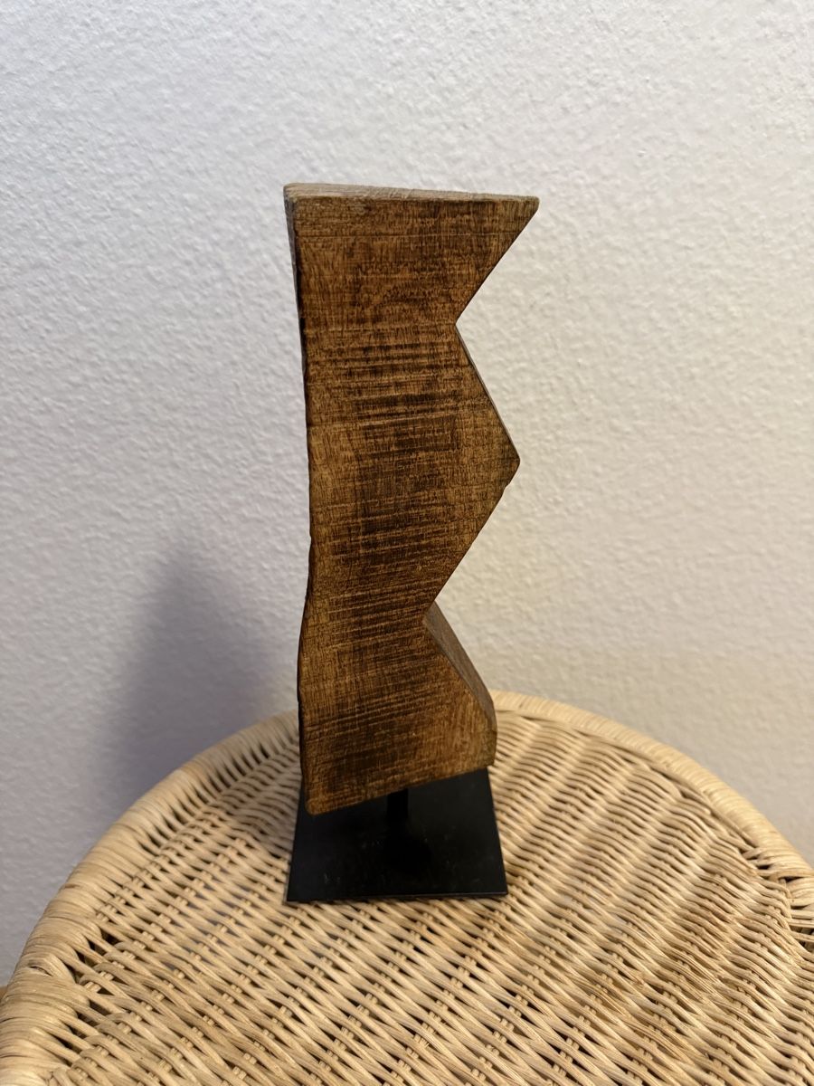Sculture & Statue: Holzskulptur auf Metallfuss – Nuovo (secondo la descrizione) da Winterthur venduto da fij_f65r 1