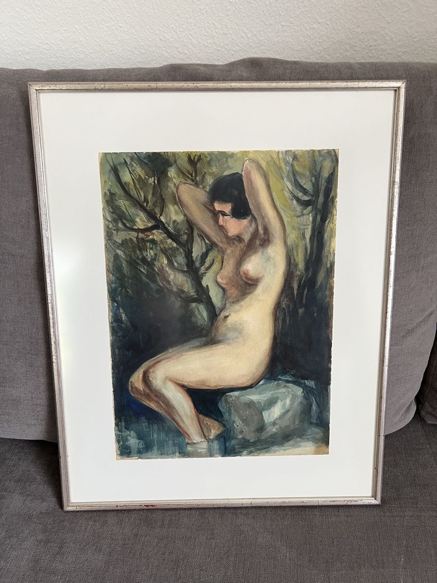 Dipinti: Akt am Wasser Aquarell – Usato da Reinach BL venduto da countryhouse