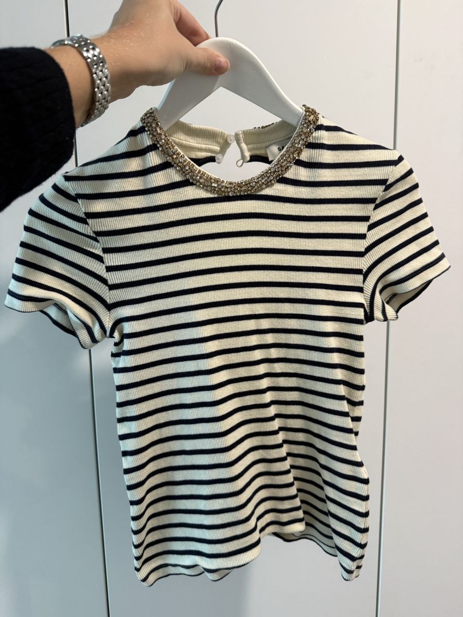 Sandro Top: Sandro Glitter Kragen Shirt  – Nuovo (secondo la descrizione) da Bottmingen venduto da Itsclaire