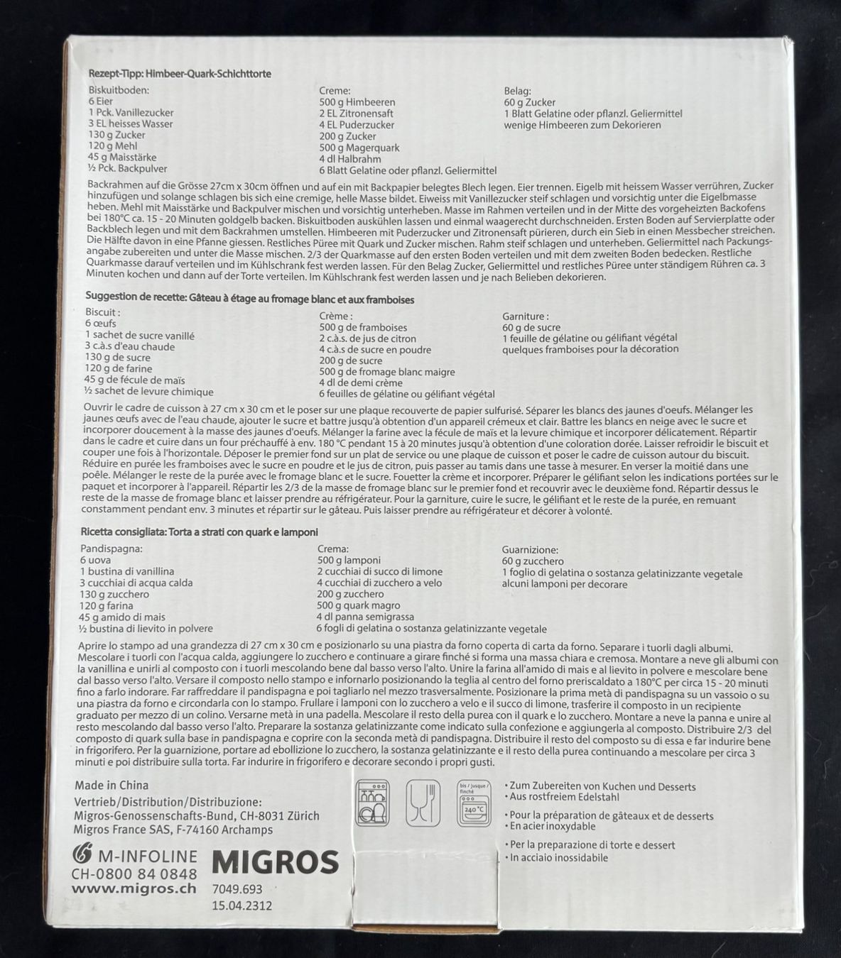 Migros Moules à gâteaux: Back Set von Migros - NEU – Neuf avec emballage d'origine à Rheinfelden par sabine0101 2