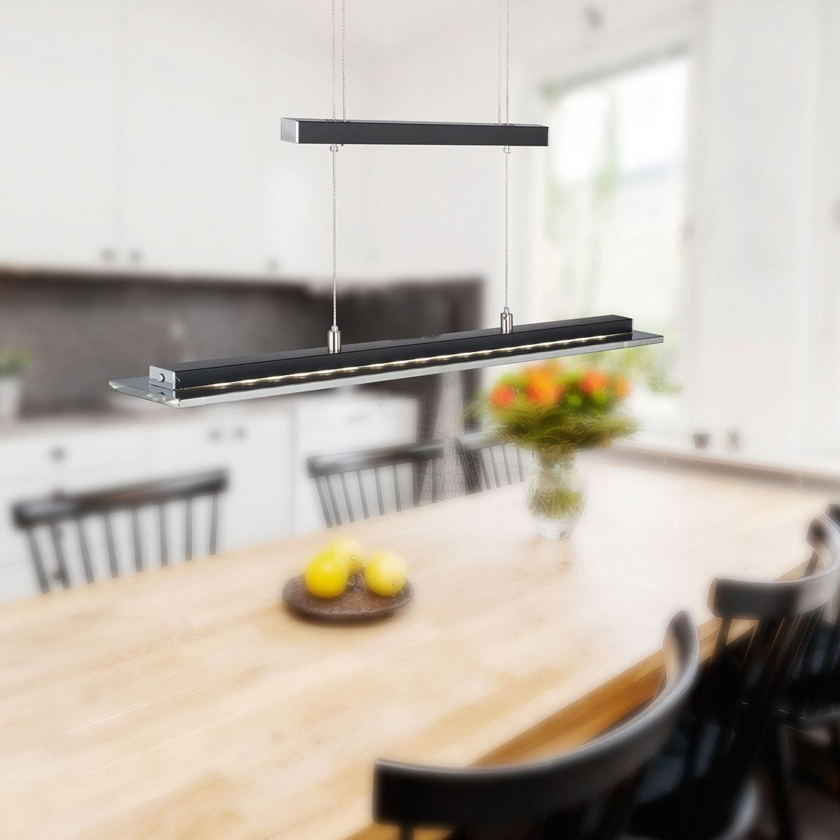 Lampadari & plafoniere: LED Pendelleuchte, Schwarz, 88 cm Länge – Nuovo (secondo la descrizione) da Kreuzlingen venduto da Smart-Light 1