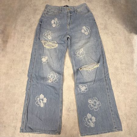 Jean Large motifs fleurs Hollister - Taille 42