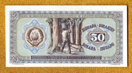Yugoslavia 50 dinara UNC selten