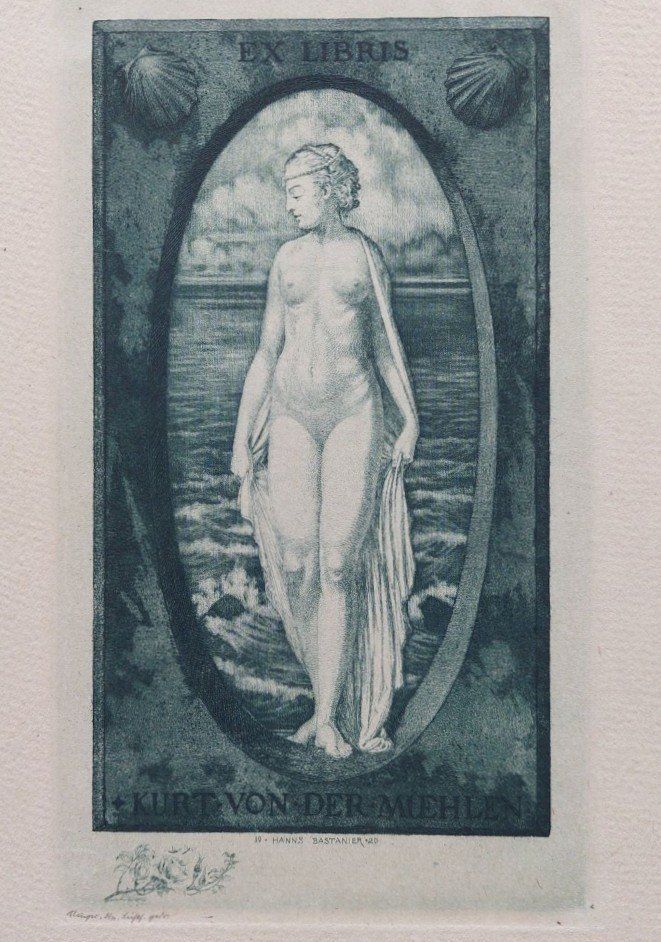 Dipinti: Exlibris Hanns Bastanier - Original Radierung 1920 – Usato da Obfelden venduto da Exlibris-Art
