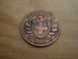 (D1) Départ 1 CHF 2 Rappen 1909