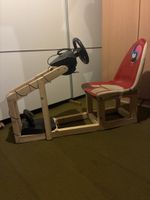 Gaming Sitz mit Lenkrad und Pedal für PS, Top Zustand!