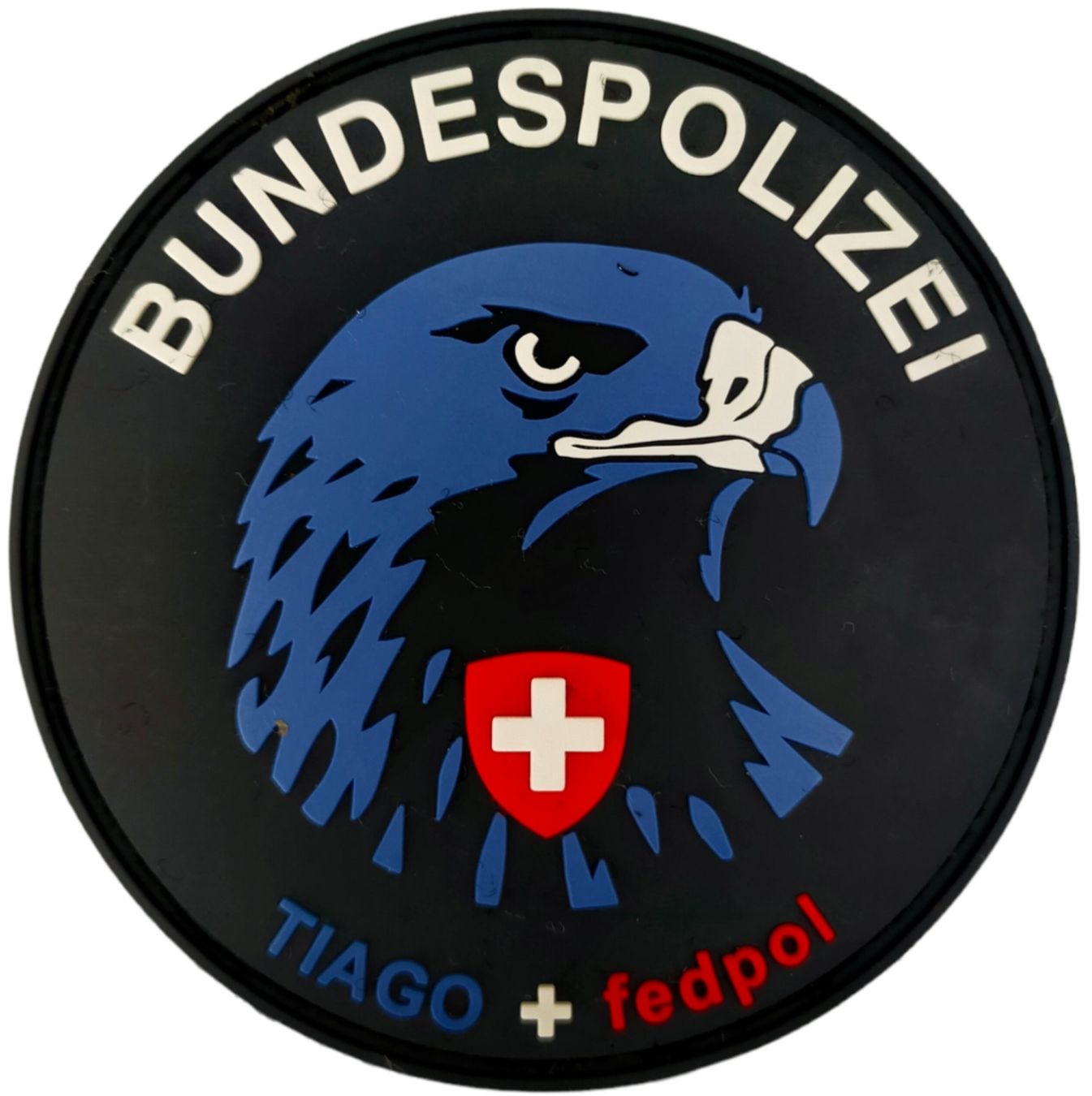 Swiss Placchette & Badge: Bundespolizei Fedpol Tiago Aufnäher Patch mit Klett. – Nuovo e nell'imballaggio originale da Emmenbrücke venduto da F.ingl-1947