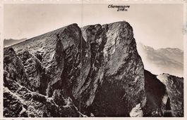 ALPIN: Chamossaire, circulée 1945, cachet Restaurant