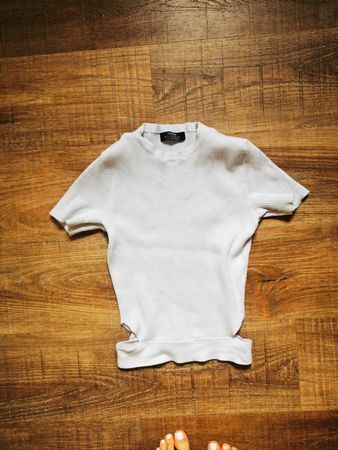 Bershka Sommer Top, Weiss, Grösse S,