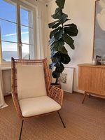 Sessel aus Rattan, neuwertig