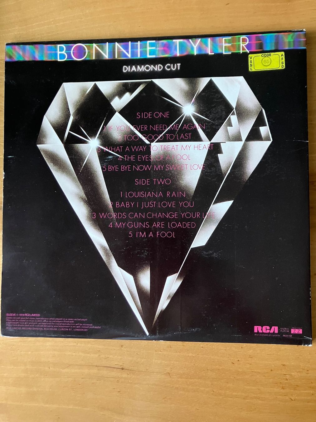 Dischi in vinile: LP  Bonnie Tyler, Diamond Cut – Usato da winterthur venduto da Grami1 1