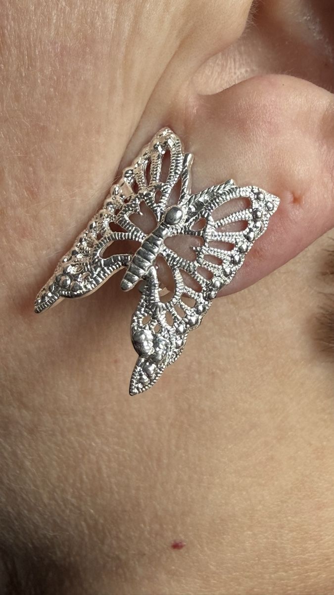 Orecchini pendenti & Orecchini a lobo: Wunderschöne Silber- Ohrclips🦋, Schmetterling – Nuovo e nell'imballaggio originale da Ebikon venduto da elischka 2