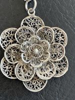 Silver Filigree Flower Necklace - Elegant Spring Style!