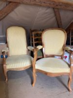 Fauteuils en bois vintage, style Louis XV