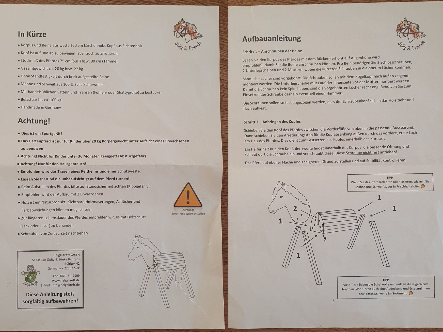 Jouets: Holz-Pferd – D'occasion à Zug par IvoMo 9