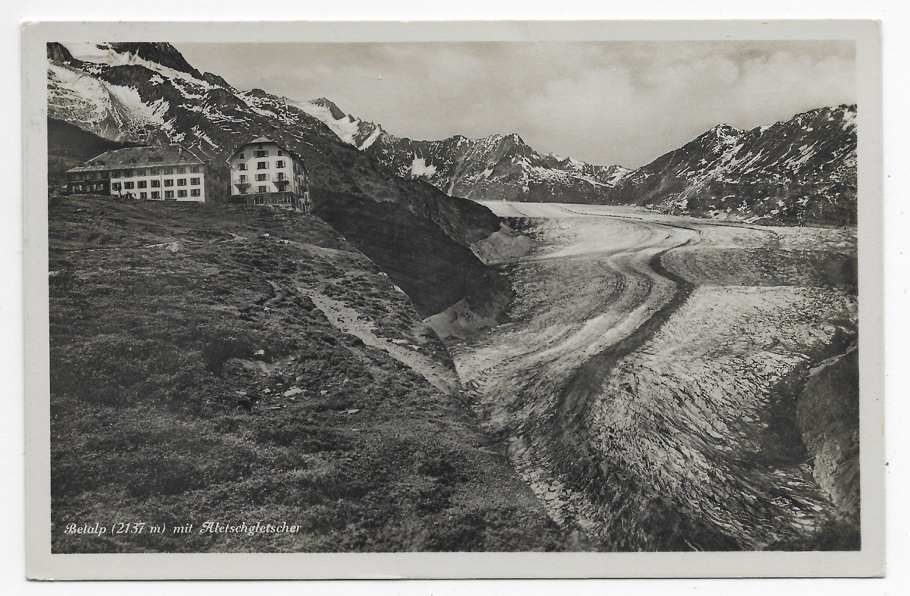 Cartes postales: Belalp mit Aletschgletscher – D'occasion à Hefenhofen par Richsalz
