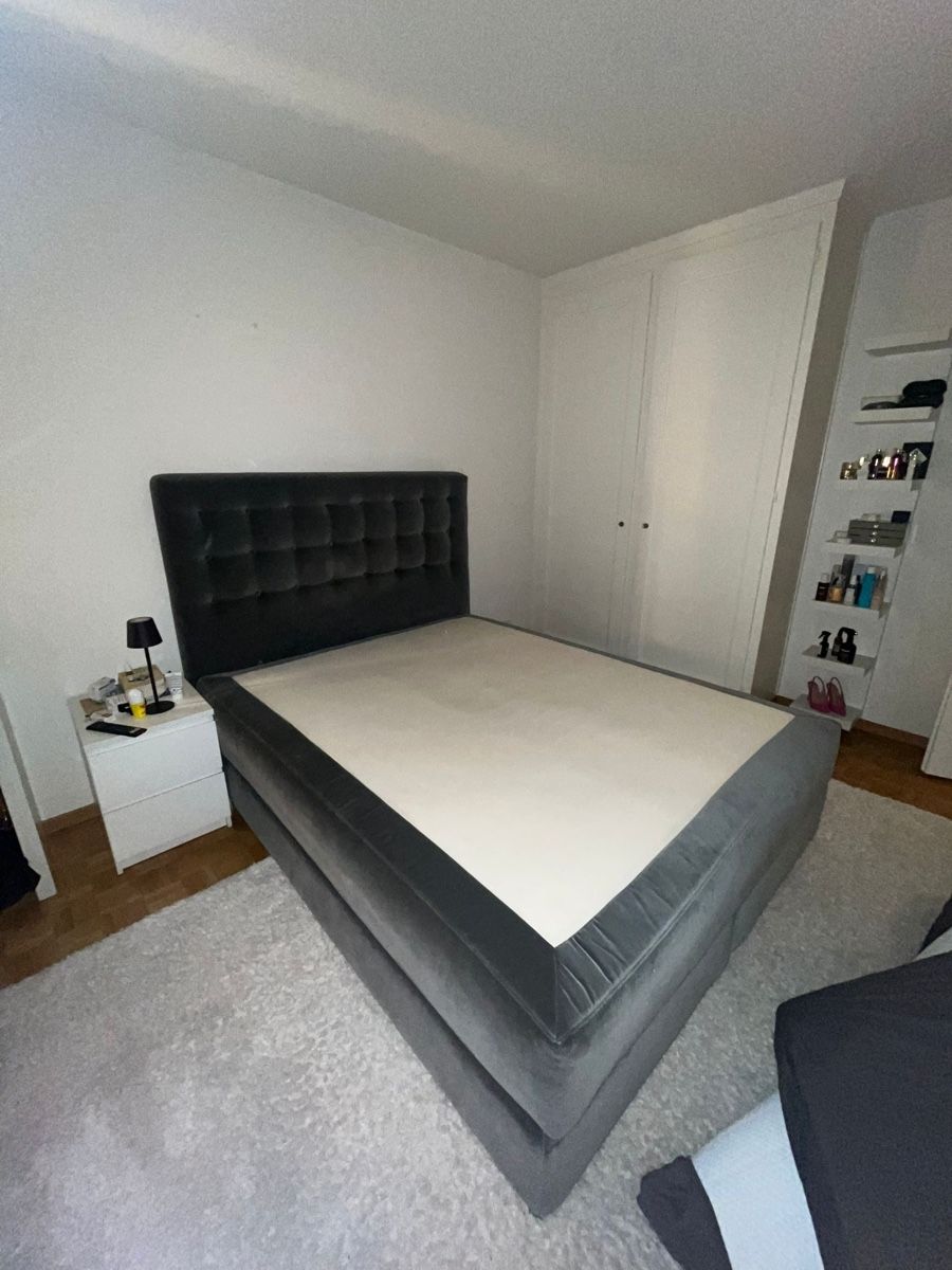 Ikea Letti: Boxspringbett, grau, gebraucht, 160x200cm, Schnäppchen! – Usato da Bern venduto da lio_f6wm