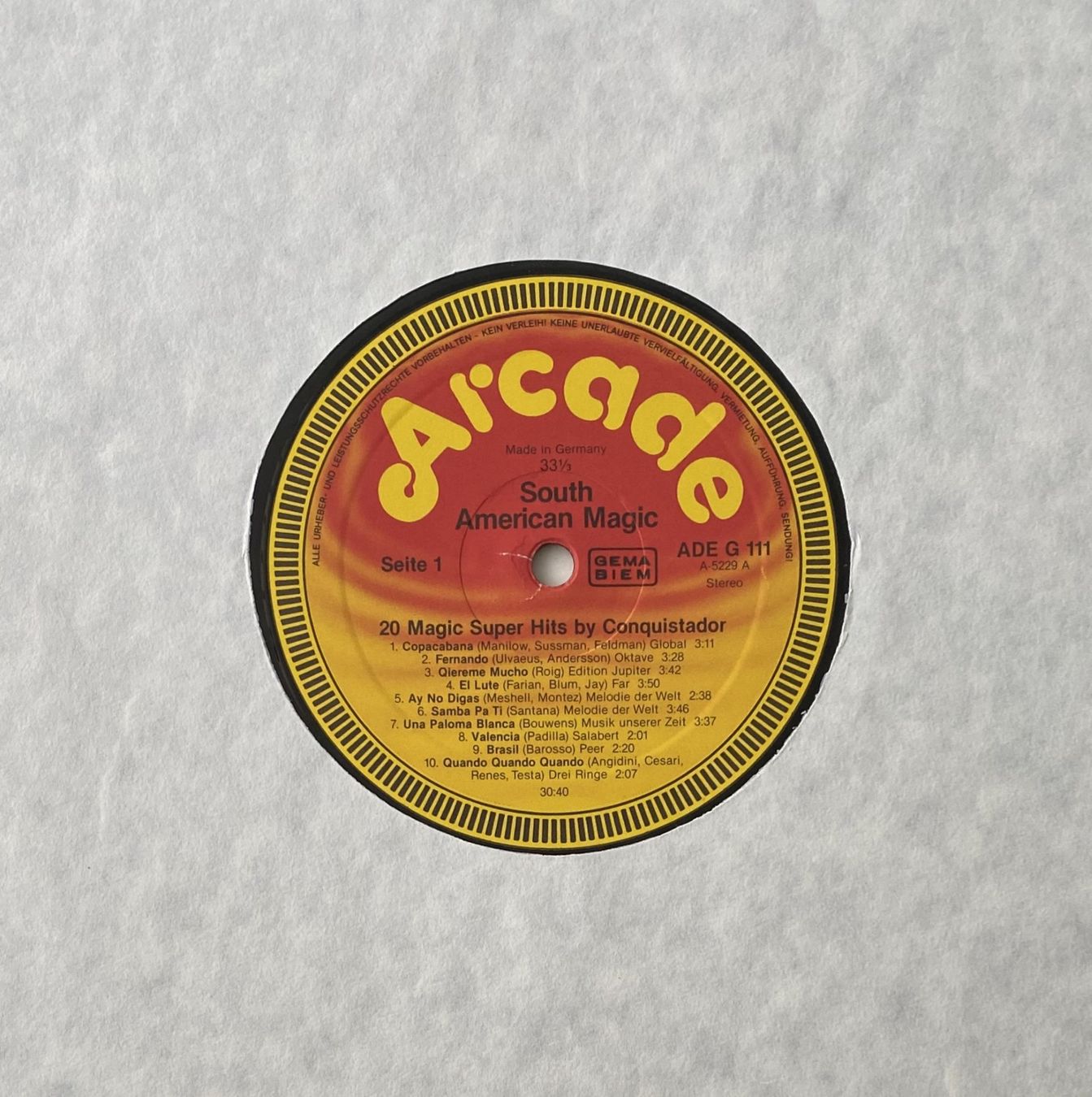 Dischi in vinile: Conquistador, South American Magic – Usato da Flums venduto da Empe1 2