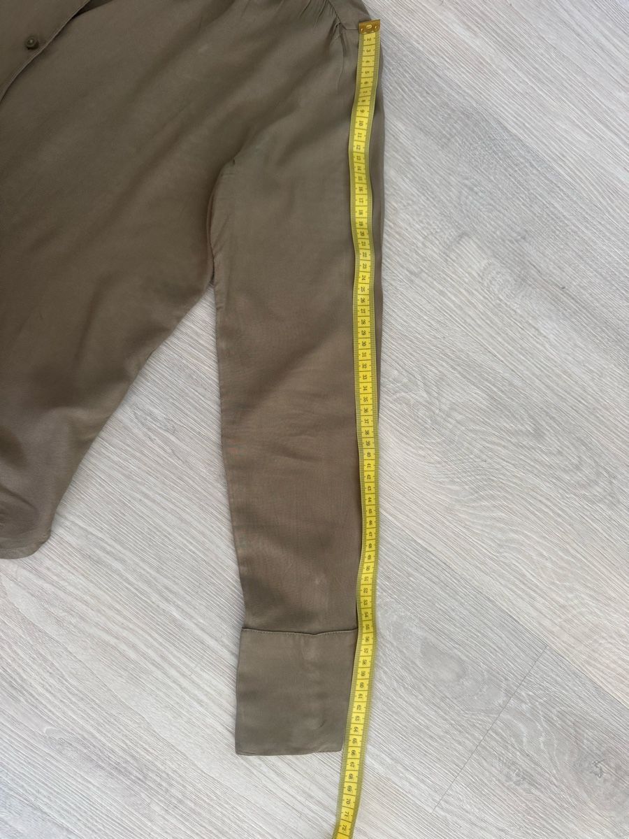 Camicette: Khaki Bluse 100% Viskose S/M – Usato da heerbrugg venduto da Sesolella 3