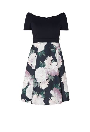 Cocktailkleid in dunkelblau inkl. Bolero (Gr. 36)