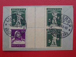1933 Zusammenhängende: S40+S42 von LUZERN, Kat: 750.-