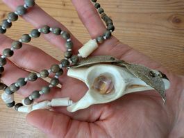 Recycelte Gebetskette, handgeknüpft im Mala-Stil /Meditation