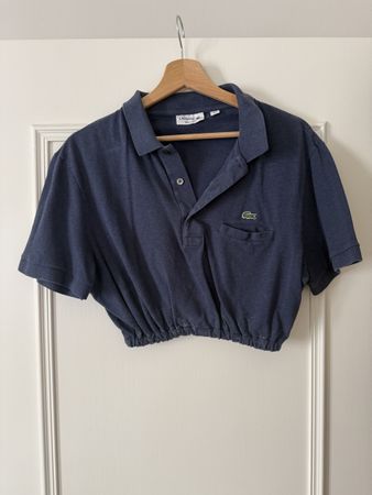 Lacoste Polo Shirt Crop Top Regular Fit Dunkelblau