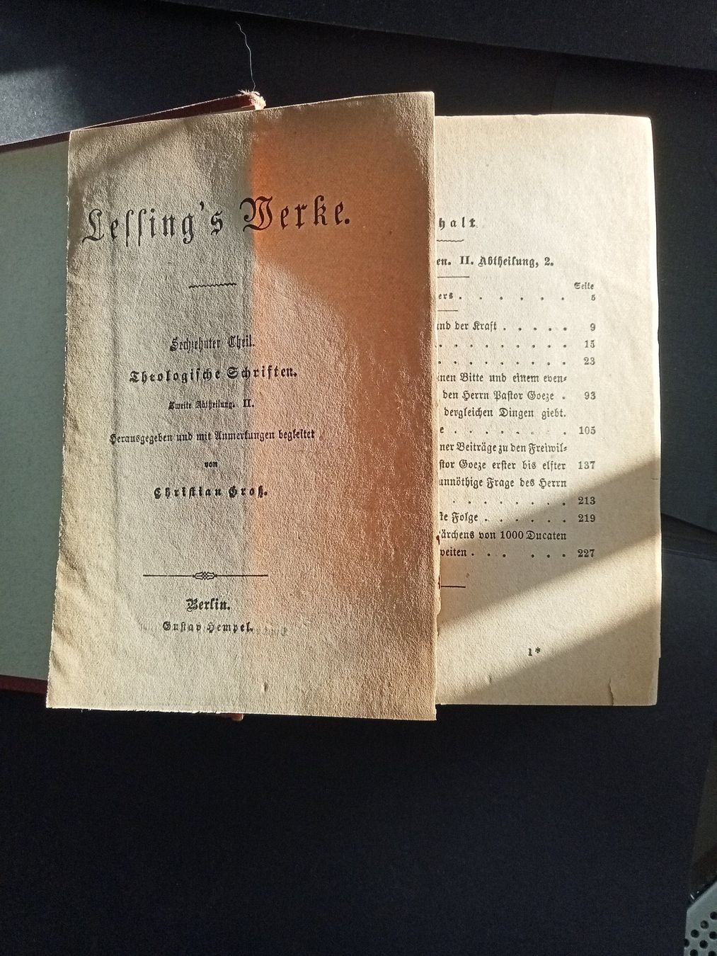 Libri: Lessing's Werke, Band umfasst 16. - 18. Teil – Usato da Luzern venduto da Einh0rn 4